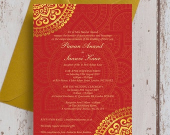 Mehndi Invitation Etsy
