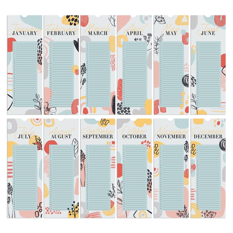 Perpetual Calendar Birthdays Anniversaries Special Etsy
