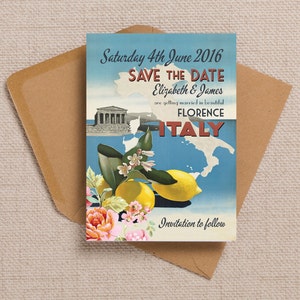 Cartes postales et enveloppes pour mariage à destination de l'Italie vintage