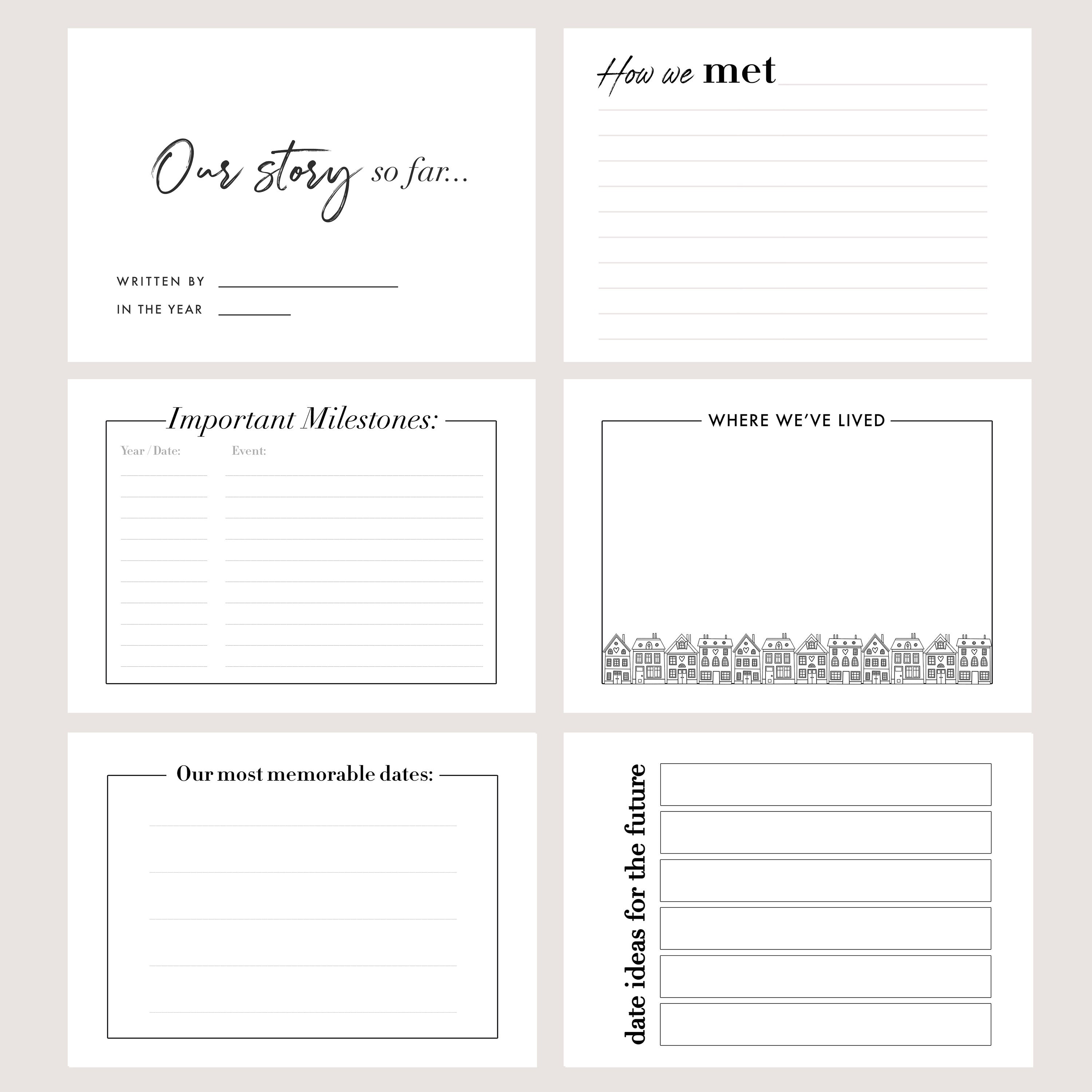 Reasons why I love you, Anniversary gift, boyfriend, husband, wife, partner, gifts for him, love, Our Story Scrapbook, memories journal