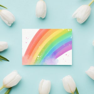 Pak met 10 gewone regenboogkaarten/briefkaarten met enveloppen - sleutelfiguren, pandemie, bedankt, verzorgers