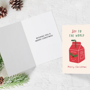 Vegan Themed Mixed Pack of 10 Christmas Cards and Envelopes, 5 Different Designs. image 9