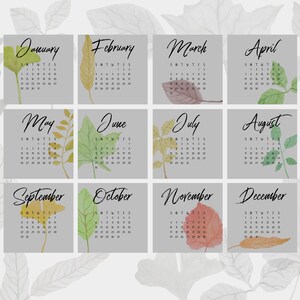 Recambio de calendario 2025, calendario de escritorio floral, calendario botánico 2025, accesorios de escritorio, regalo para ella, regalo de media, regalo de amigo secreto