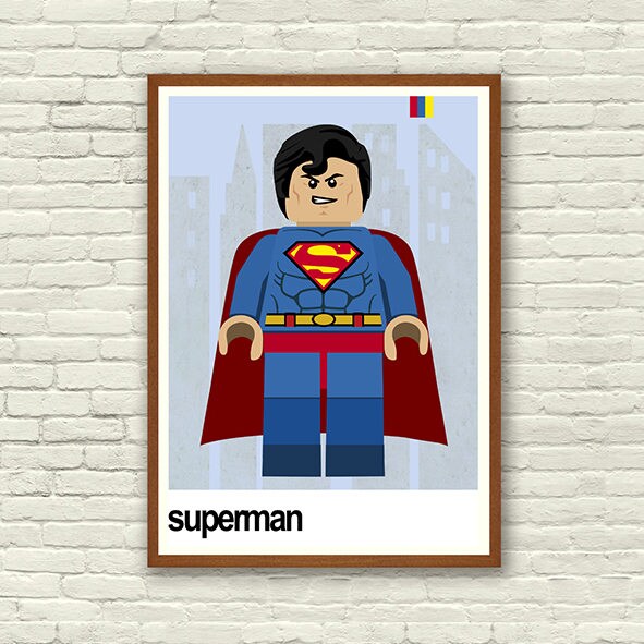 Jungen Zimmer Dekor Superheld Wandkunst Superman Leinwand | Etsy