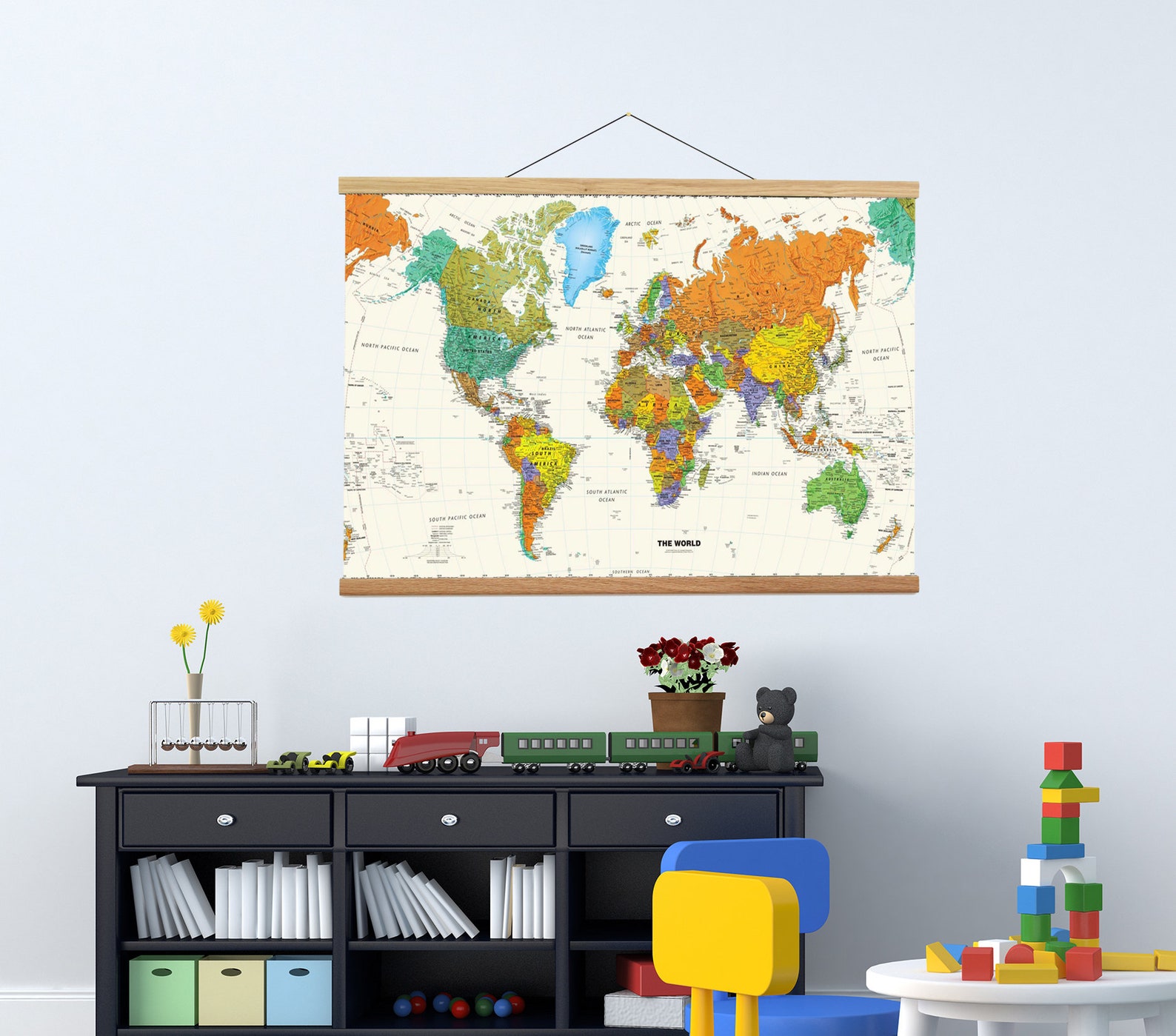 A1 Wooden Poster Hanger OS Map Hanger A1 World Map Hanger - Etsy UK