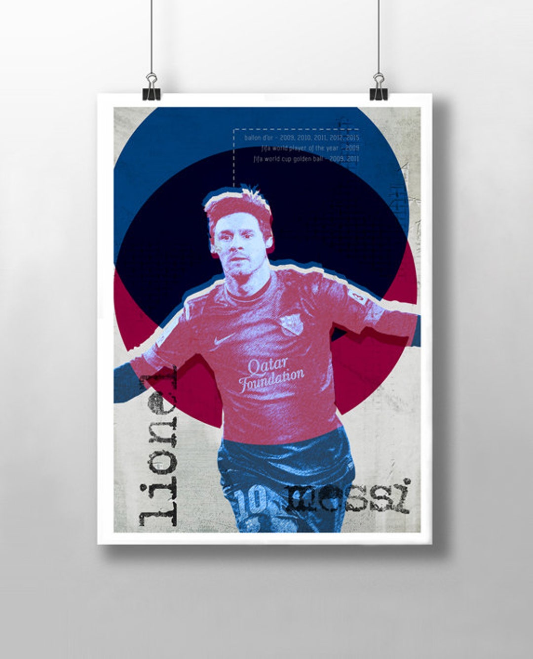 FCバルセロナ 選手 アートポスター A2版 6枚セット