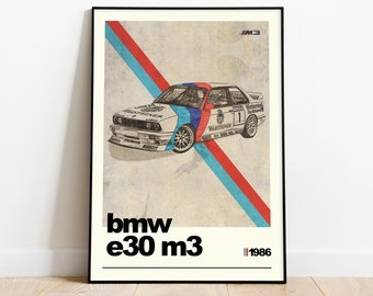 POSTER -BMW E30 M3 - Vector Art - Highly Detailed - Etsy Canada