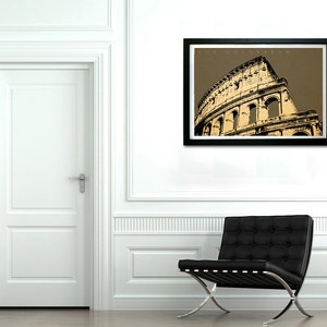 Colosseum print - Digital styled print of the Colosseum - Rome, Wall Decor, Vintage Style, Wall Print, Home Decor