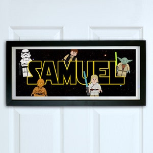 Printable Personalised door sign print, Star Wars door sign, Kids Bedroom door sign, Personalized name sign, Nursery decor, Star Wars Sign