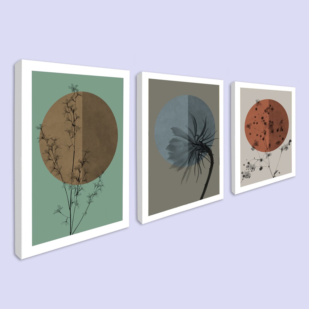 Set of 3 Canvas Wall Art, Modern Canvas Art Prints for Your Lounge