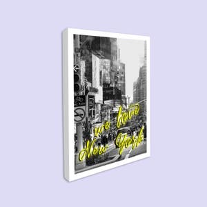 Impressão de Nova York, arte de parede em tela, impressão de arte de parede, arte de parede de casa, impressão de tipografia, arte de letreiro de néon, arte de rua, cidade de Nova York, arte de parede de cozinha