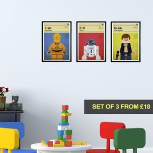 Set of 3 Prints, Star Wars Print, Boys Room Decor, Star Wars Wall Art, Childrens Bedroom Art, Nursery Pictures, Kids art, Boys Nursery Art