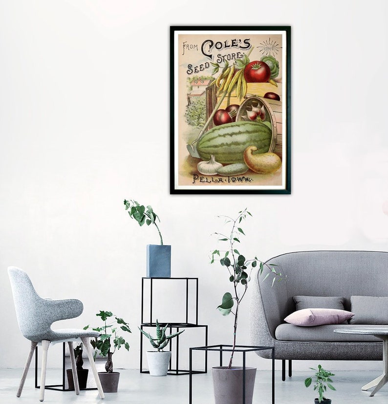 Kitchen Wall Art For Home Decor Vintage Print Interior Decoration Country