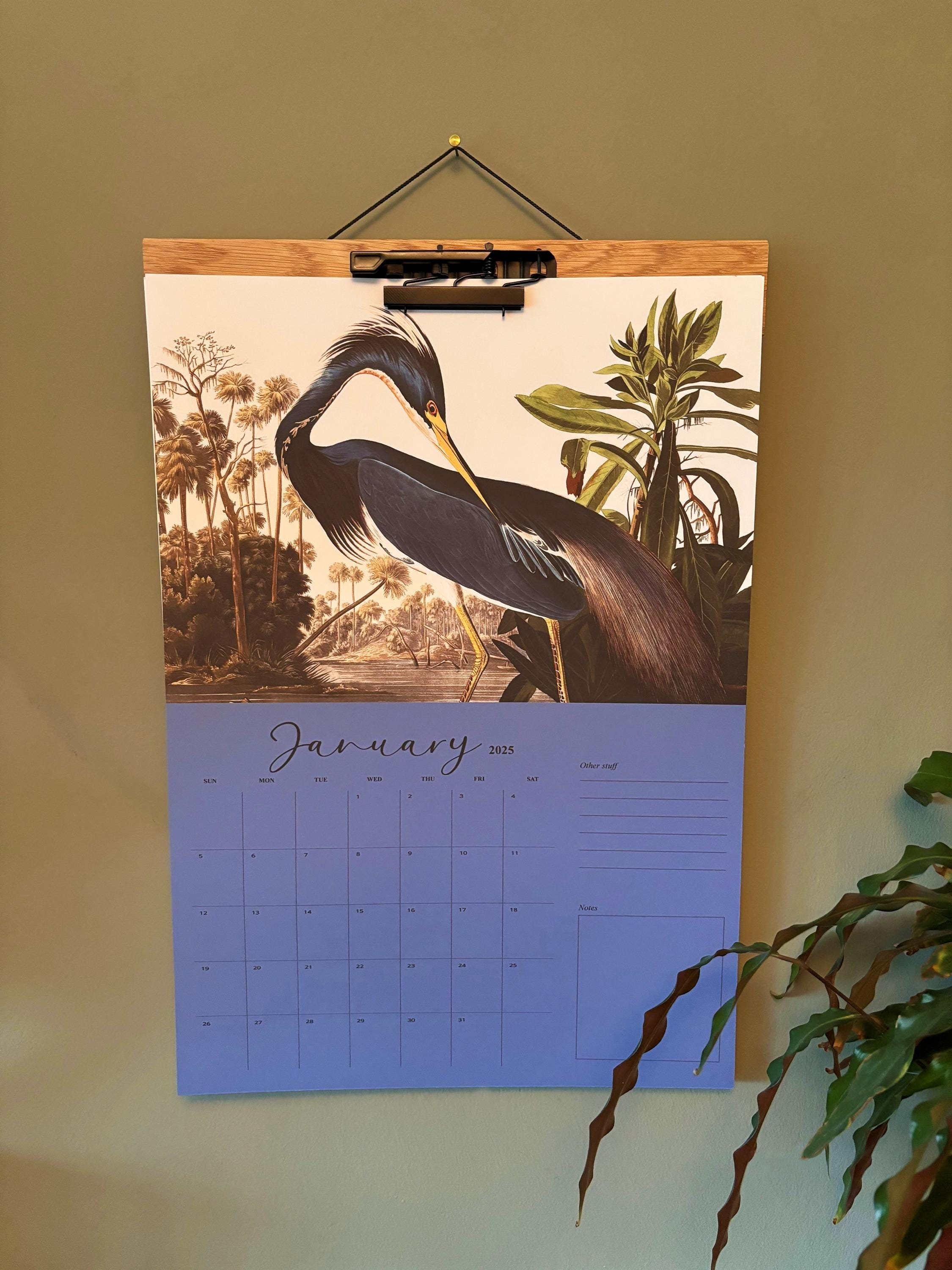 Wooden Calendar Hanger, Calendar Hanger for your Office, Lever Clip Picture Hanger, Print holder, Hanger for Your own Prints