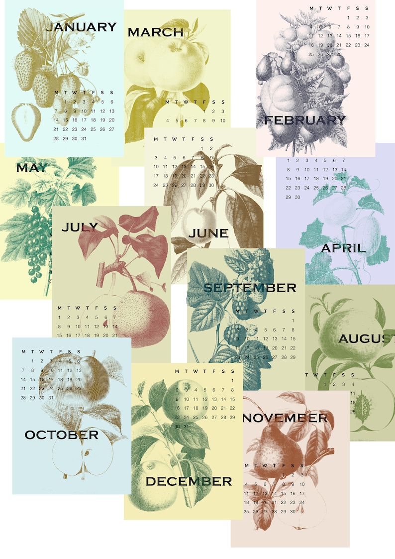 2023 Wall Calendar Botanical T Wall Calendar 2023 T Etsy