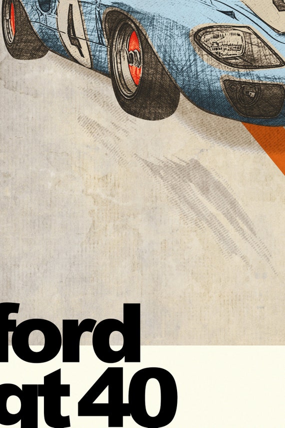 FORD　VintagePoster Vintage 1947 rare Ford advertisement poster with cars totem