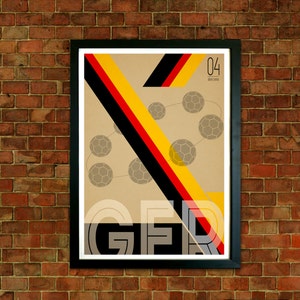 Germany football print -  Germany Football Club Poster,  Mid Century Art, Modernist Typography Print, Childrens Bedroom Art, Present for him