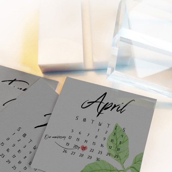 2024 Desk Calendar Refill, Desk Calendar for Her, Block 2024 Calendar, Floral Calendar, Gift for Her, Botanical Gift, Desk Calendar 2024