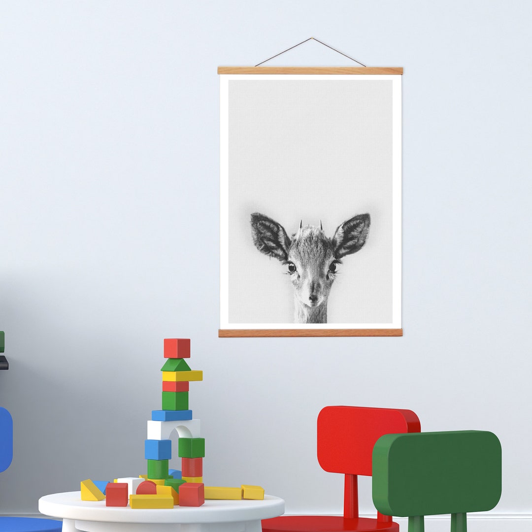BCUANGD Animals Chart Wall Art Set Of 2 – 12x16 Inch Woodland Posters With Wood Frames, Kids Room & Nursery Decor