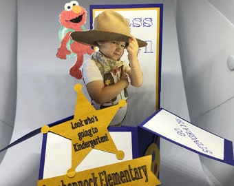 Custom box card with your photos and your handwriting