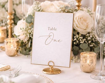Floral press table numbers