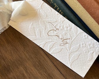 Floral press name cards