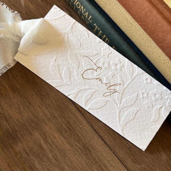 Floral press name cards