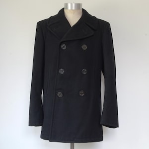 Vintage 1980s || &#39;Nimitz Class&#39; || US Navy Peacoat - 1981 Dated || 38R