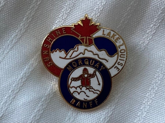 Vintage 1988 Calgary Winter Olympics Enamel Pin - image 1