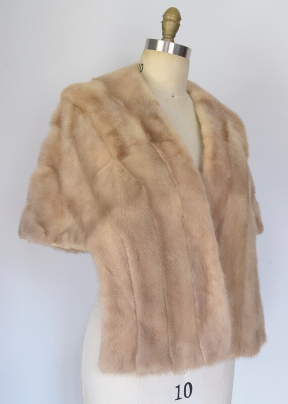 Vintage 1960s || 'Marilyn' || Blonde Mink Fur Shr… - image 5