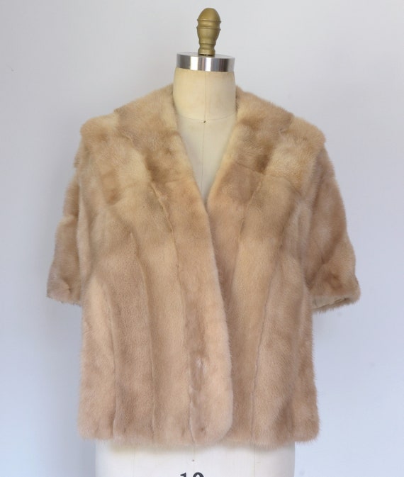 Vintage 1960s || 'Marilyn' || Blonde Mink Fur Shr… - image 2