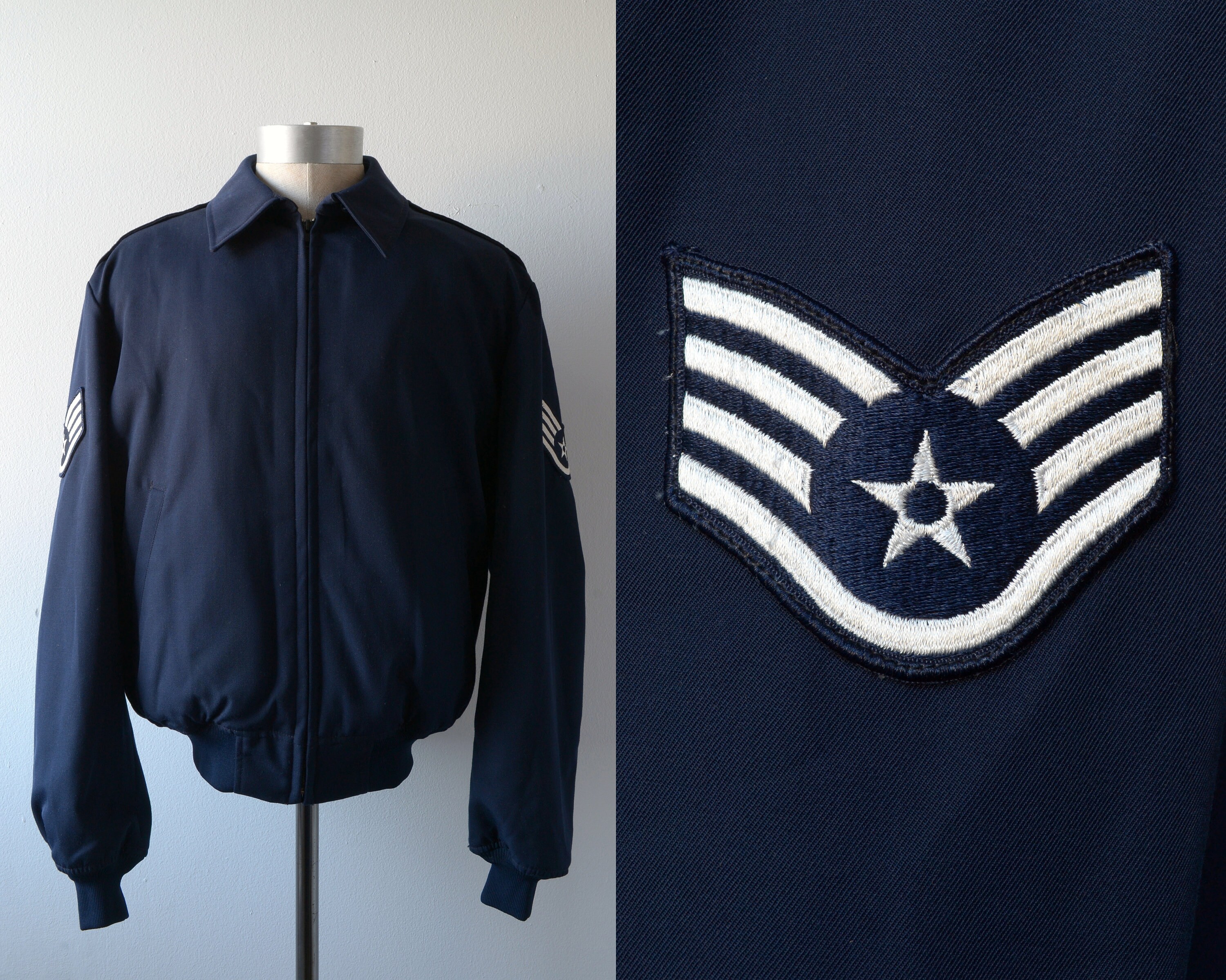 Vintage 1990s || 'goldsboro' || Dark Blue Lightweight US Air Vintage 1990s || 'goldsboro' || Dark Blue Lightweight US Air