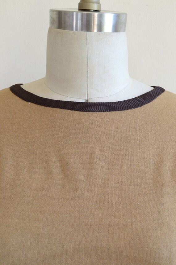 Vintage 1960s || 'Peanut Butter Cup' || Wool Shea… - image 5
