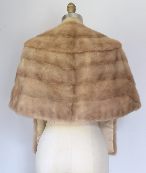 Vintage 1960s || 'Marilyn' || Blonde Mink Fur Shr… - image 4