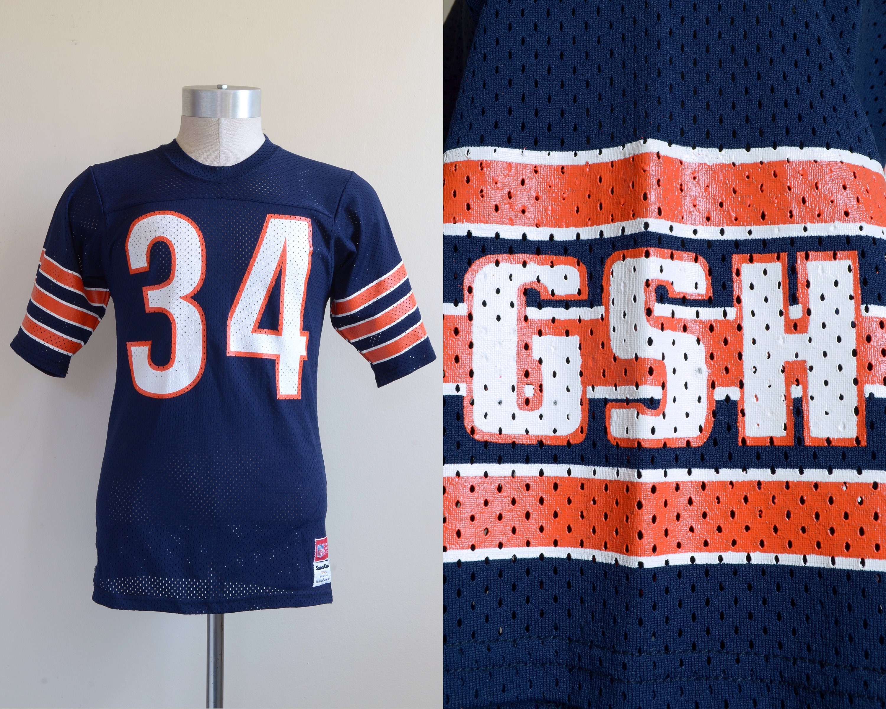 Vintage Sand Knit Walter Payton #34 Chicago Bears Pro Line GSH