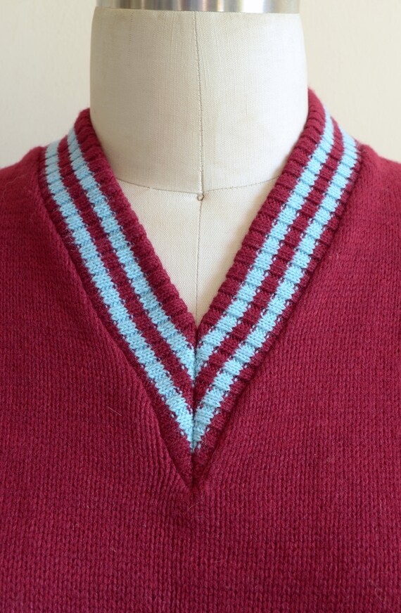 Vintage 1970s || 'Odysians' || Maroon and Sky-Blu… - image 2