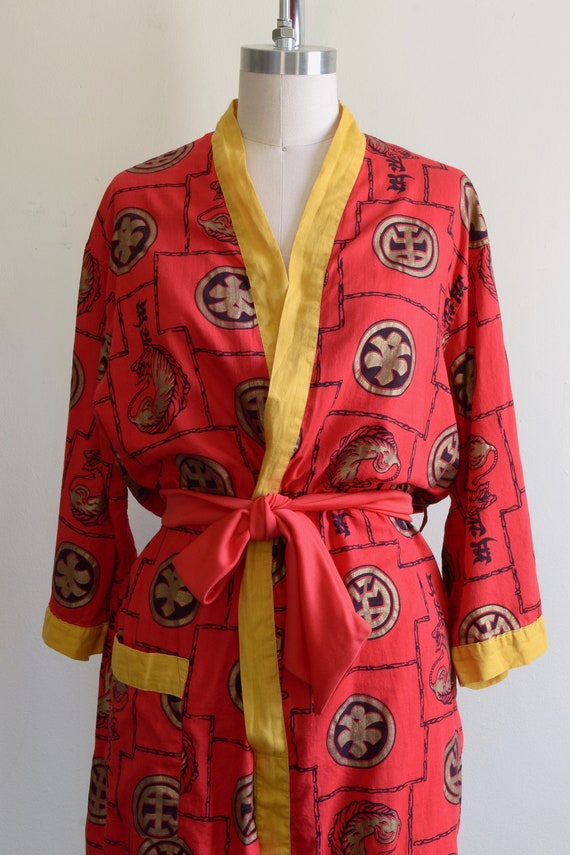 Vintage 1960s || 'Dojo' || Red and Gold Playsuit/… - image 5