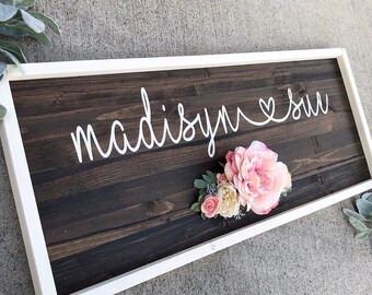 baby girl room name signs