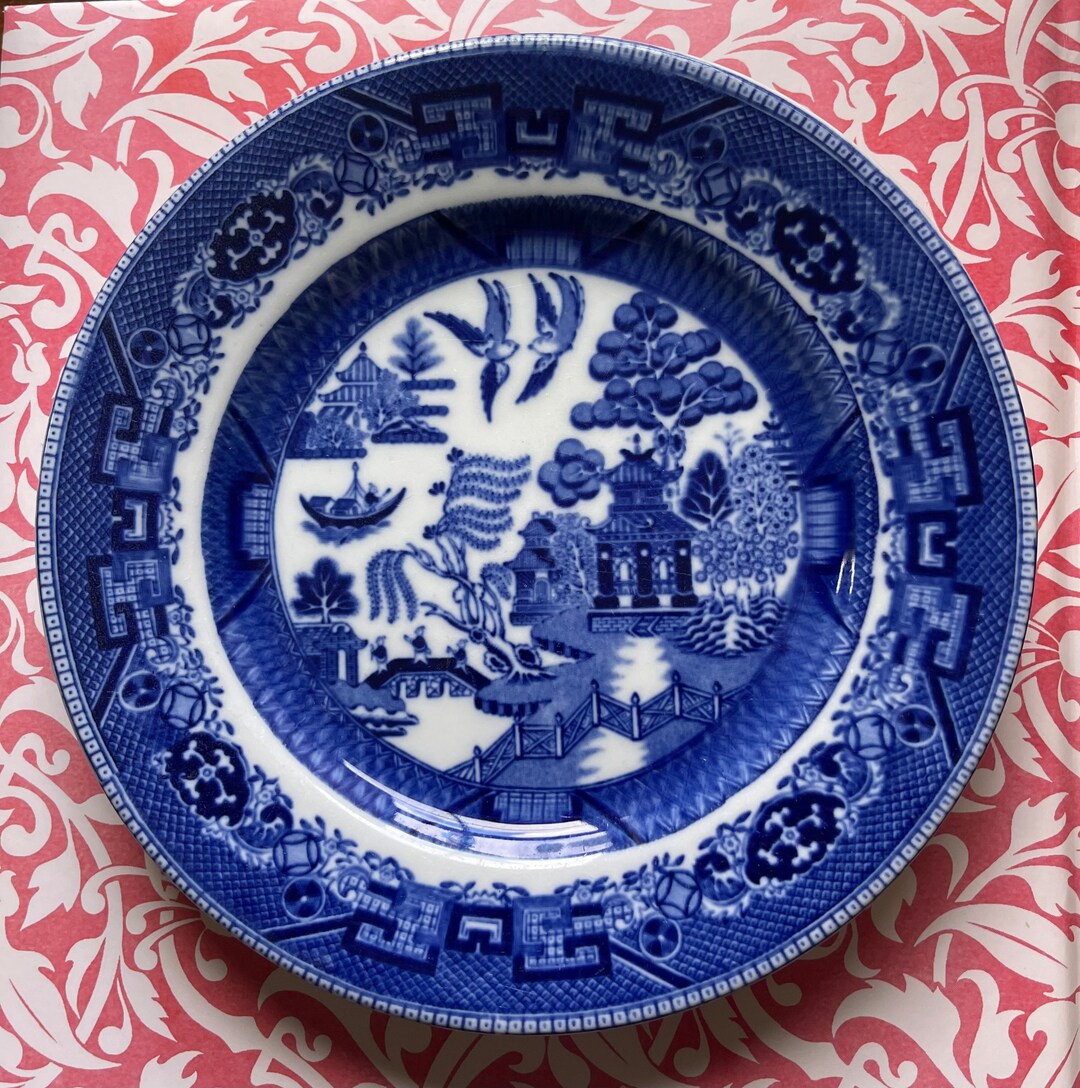 Buffalo Blue Willow Bread Plates set of 2 Etsy