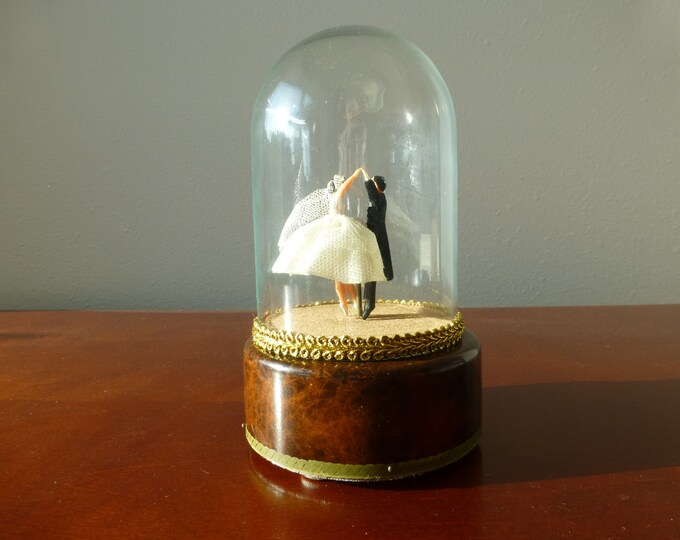 Vintage Swiss Reuge Dancing Ballerina Wedding Cpuple Dancers Music Box ...
