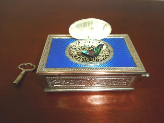 アンティーク フランス製 スターリングシルバー ギョーシェエナメル