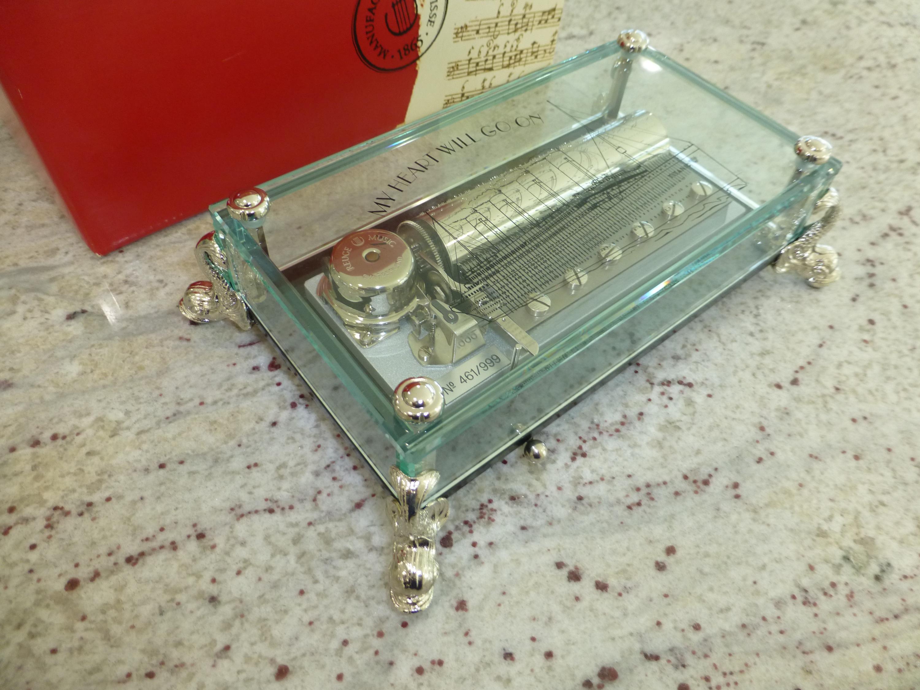 Vintage Reuge Music Box Titanic Special Edition Music Plays My