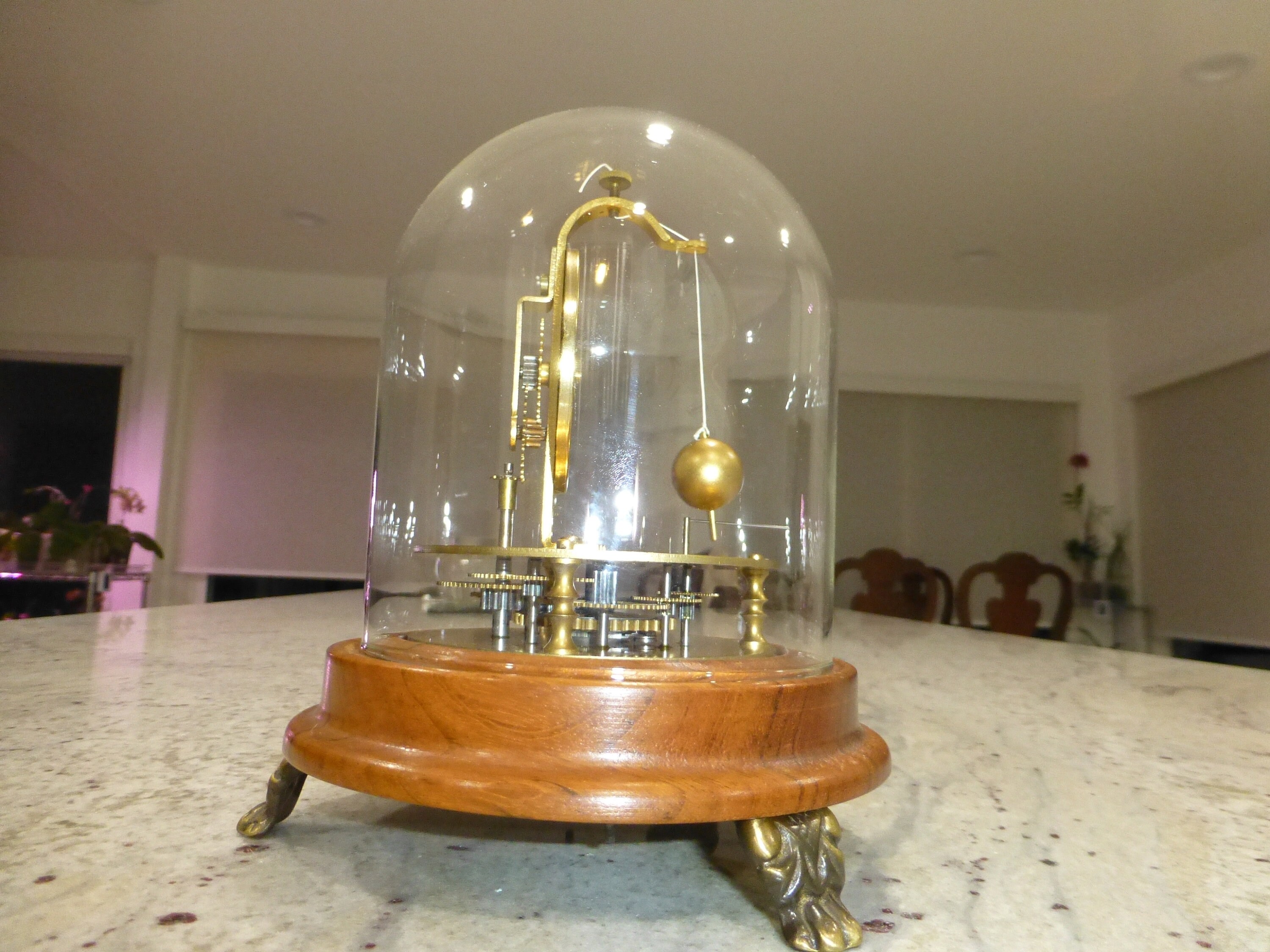 Vintage Briggs Rotary Pendulum Flying Ball Clock Germany Brass
