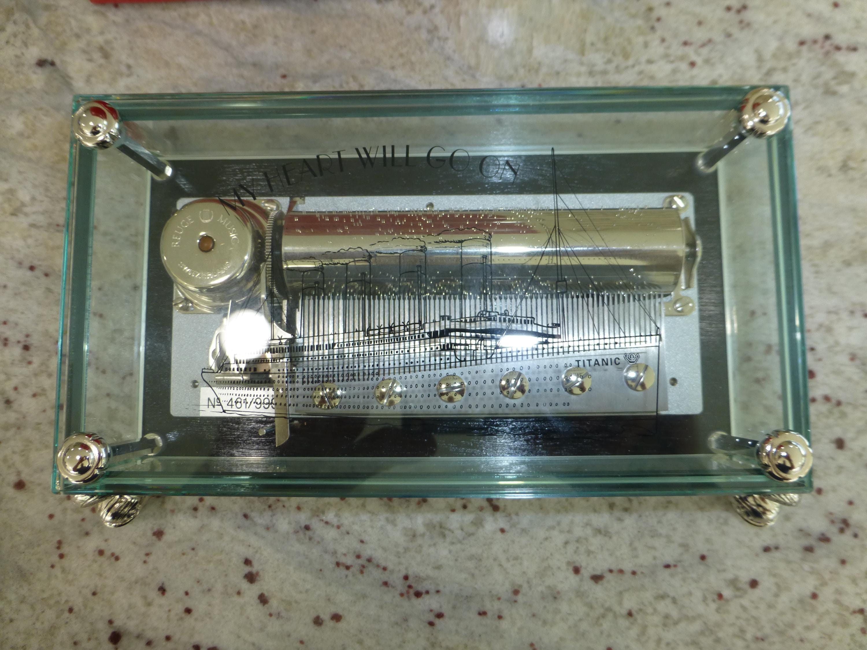 Vintage Reuge Music Box Titanic Special Edition Music Plays My