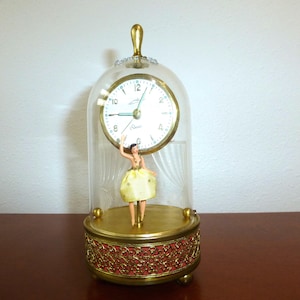 Vintage Reuge Ballerina Music Box Automaton: German Alarm Clock, Restored