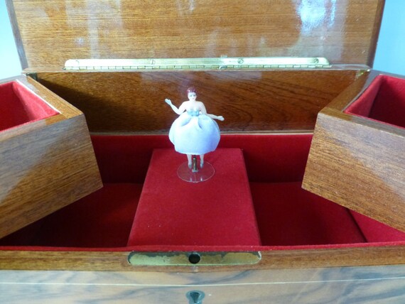 Vintage Swiss Reuge Dancing Ballerina Musical Jewelry Box Automaton Fully Restored And Serviced Works Beautifully Vintage Swiss Reuge Dancing Ballerina Musical Jewelry Box Automaton Fully Restored And Serviced Works Beautifully