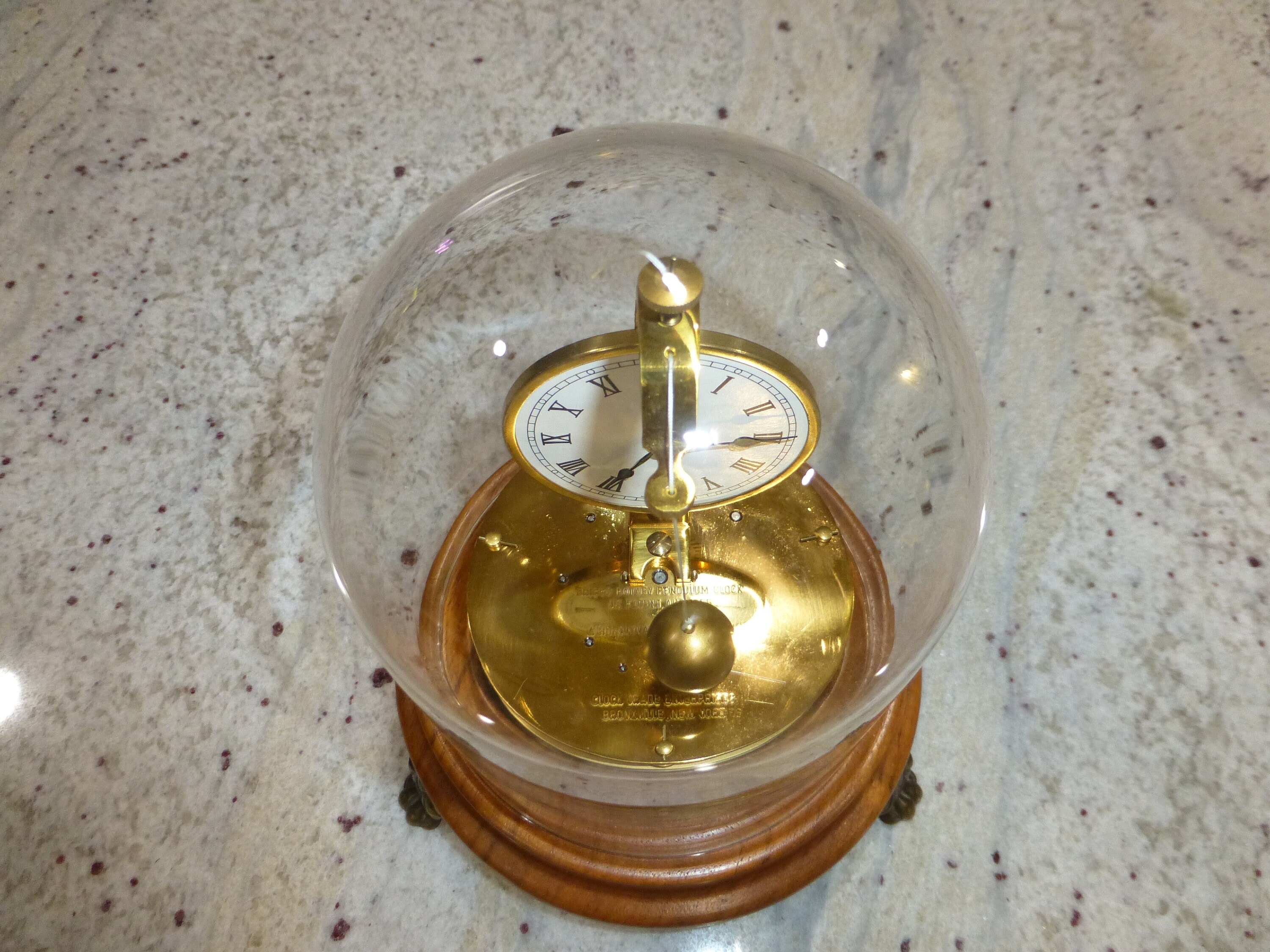 Vintage Briggs Rotary Pendulum Flying Ball Clock Germany Brass