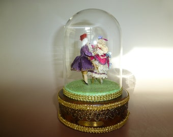 Rare Vintage Swiss Reuge danseur  Louis Vuitton model Double Dancers  Dancing Ballerina Music Box Automaton Fully Serviced Works Beautifully