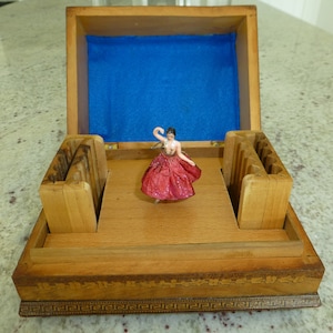 Vintage Reuge Swiss Music Box: Dancing Ballerina Automaton, Restored