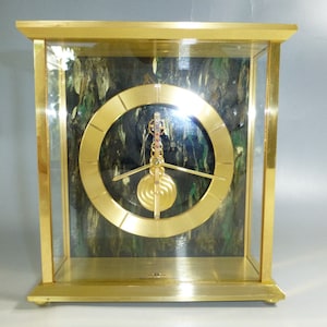 Vintage Jaeger LeCoultre Skeleton Clock: Swiss 8-Day Baguette Movement